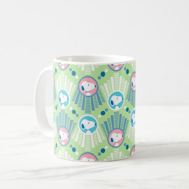 Mug cacahuètes | Snoopy Mint Green Deco Dreams Motif (Devant gauche)