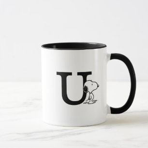 Mug cacahuètes Snoopy Monogram U