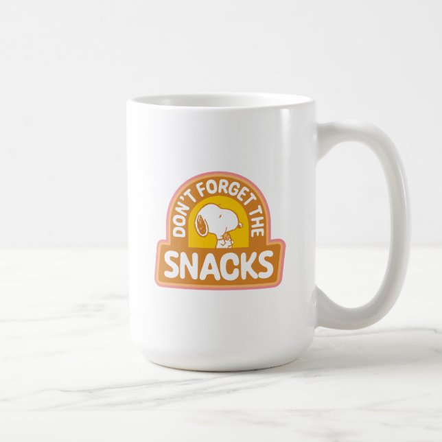 Mug cacahuètes | Snoopy N'oubliez pas les snacks (Droite)