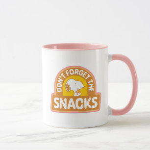 Mug cacahuètes Snoopy N'oubliez pas les snacks