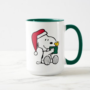 Mug cacahuètes   Snoopy Père Noël & Woodstock Cadeau