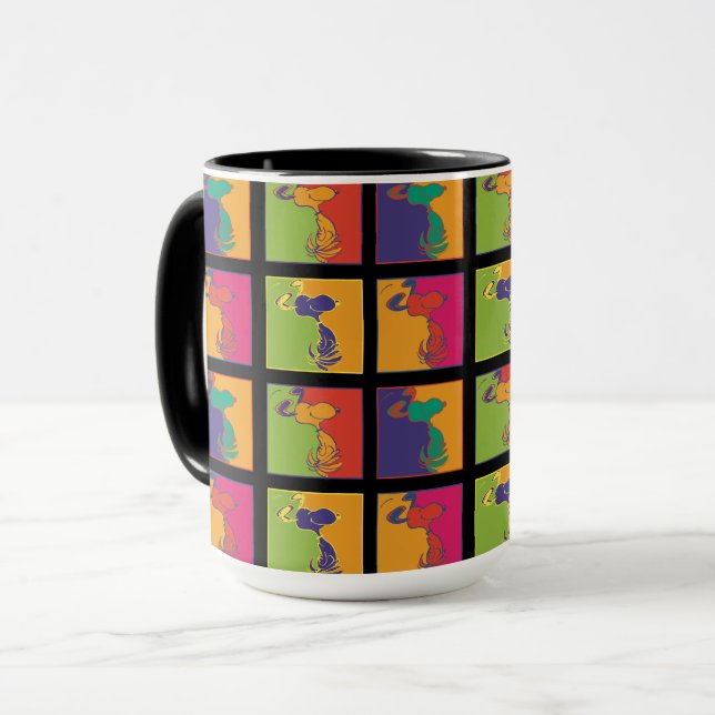 Mug cacahuètes | Snoopy Pop Art Moderne (Devant gauche)