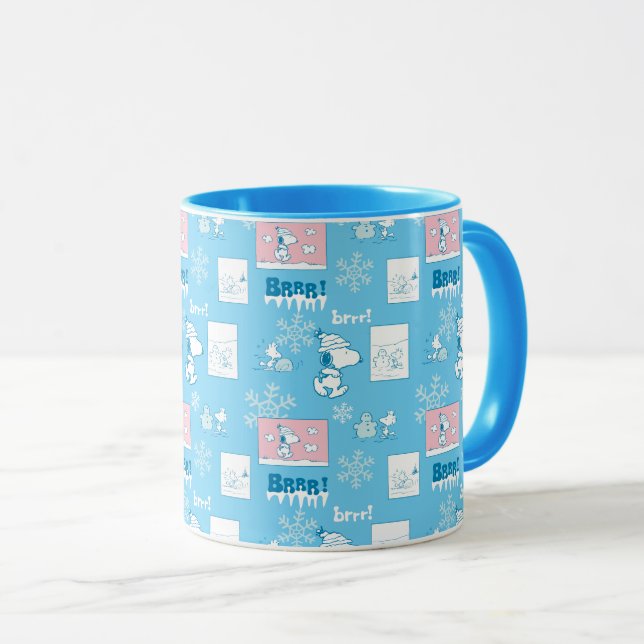 Mug cacahuètes | Snoopy Snow Day Motif (Devant droit)