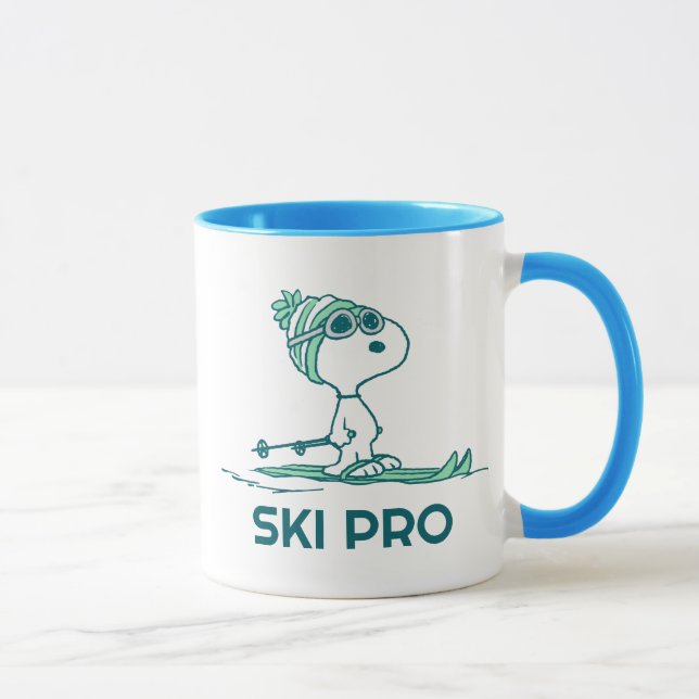 Mug cacahuètes | Snoopy sur Skis (Droite)