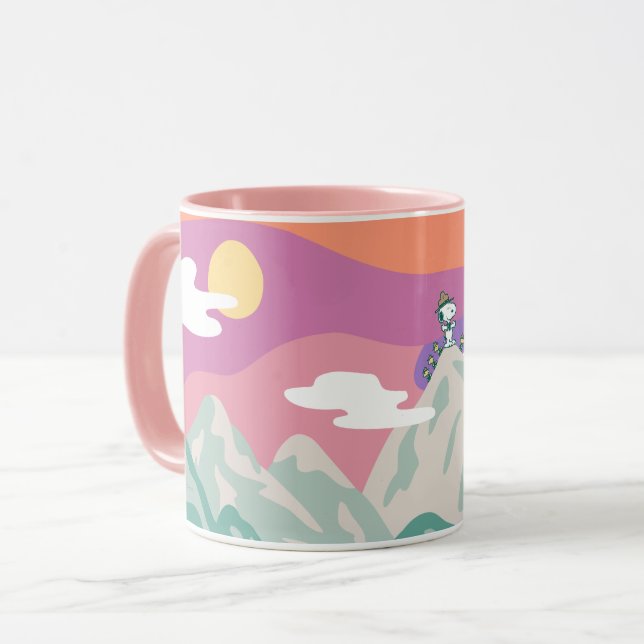 Mug cacahuètes | Snoopy & Troop Randonnée la montagne (Devant gauche)