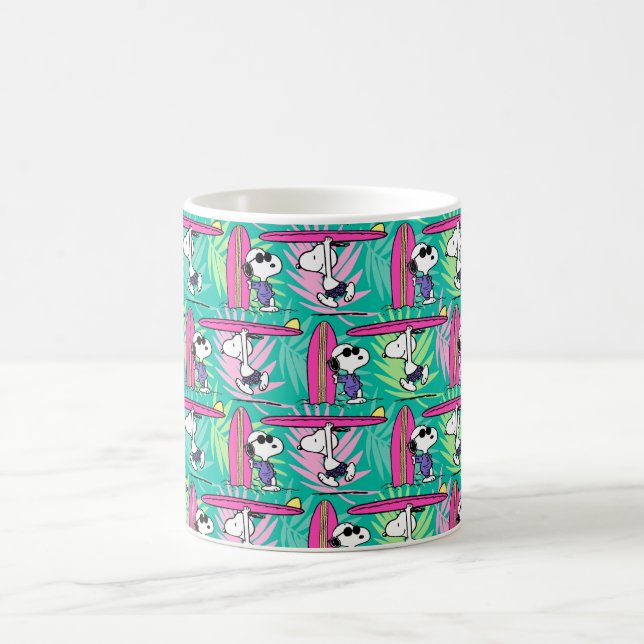 Mug cacahuètes | Snoopy Turquoise Surf Motif (Centre)