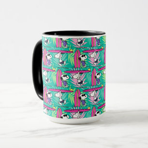 Mug cacahuètes   Snoopy Turquoise Surf Motif
