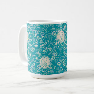 Mug cacahuètes   Snoopy Turquoise Tropical Beach Motif