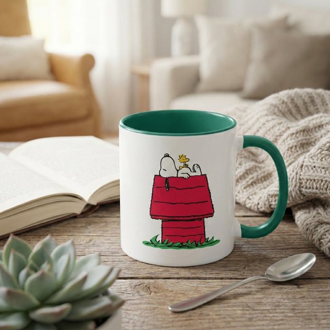 Mug cacahuètes | Snoopy & Woodstock Doghouse (Créateur téléchargé)