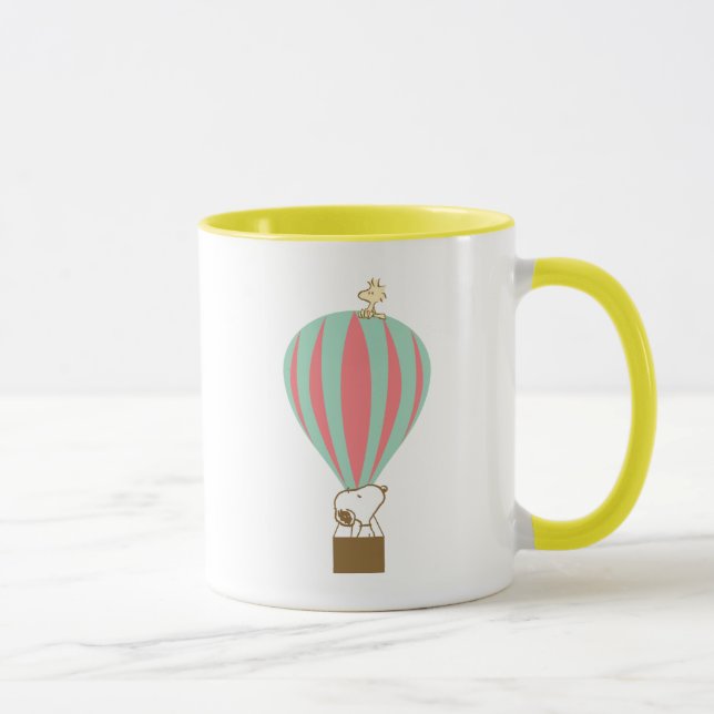 Mug cacahuètes | Snoopy & Woodstock Hot Air Balloon (Droite)