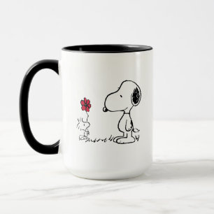Mug cacahuètes   Snoopy & Woodstock Rouge & Noir
