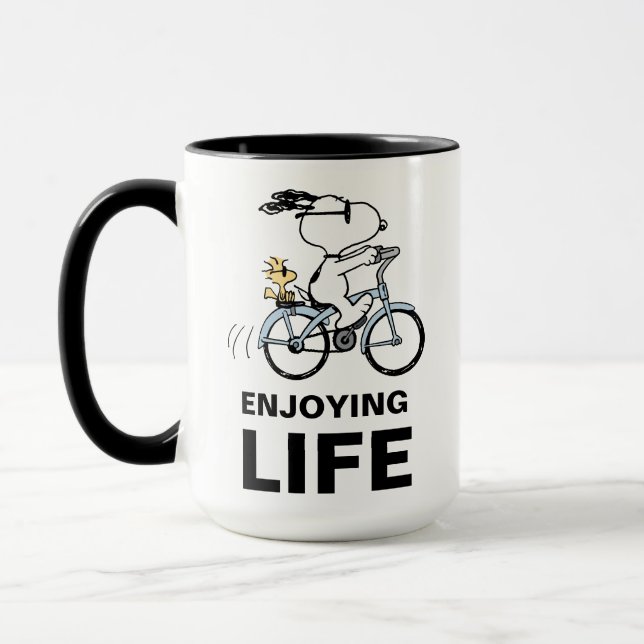 Mug cacahuètes | Vélo Snoopy & Woodstock (Gauche)