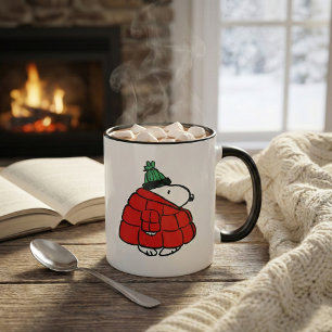 Mug cacahuètes   Veste Snoopy Red Puffer