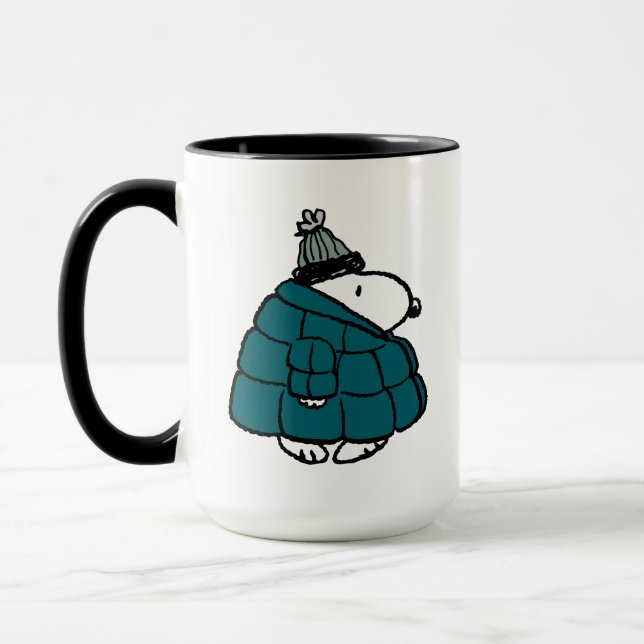 Mug cacahuètes | Veste Snoopy Winter Puffer (Gauche)