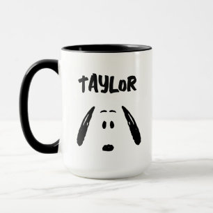 Mug cacahuètes Visage Snoopy Ajouter Votre Nom