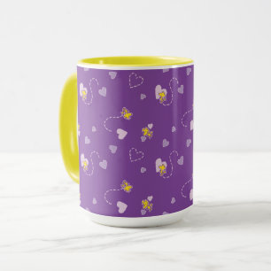 Mug cacahuètes Woodstock Motif de coeur pourpre