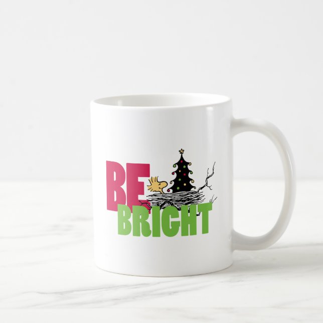 Mug cacahuètes | Woodstock Noël Soyez brillant (Droite)