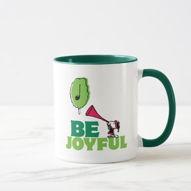 Mug cacahuètes | Woodstock Soyez Joyeux (Droite)