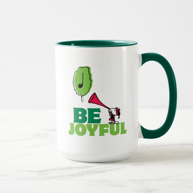 Mug cacahuètes | Woodstock Soyez Joyeux (Droite)