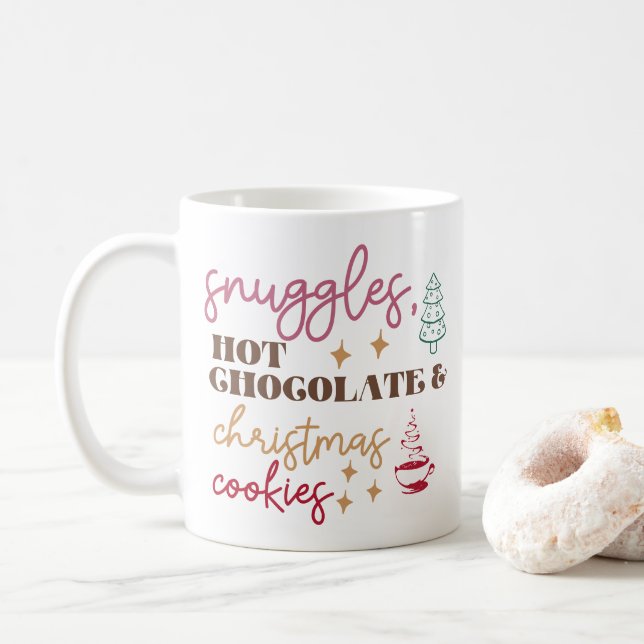 Mug Cacao Chaud Câlins - Noël (Avec donut)