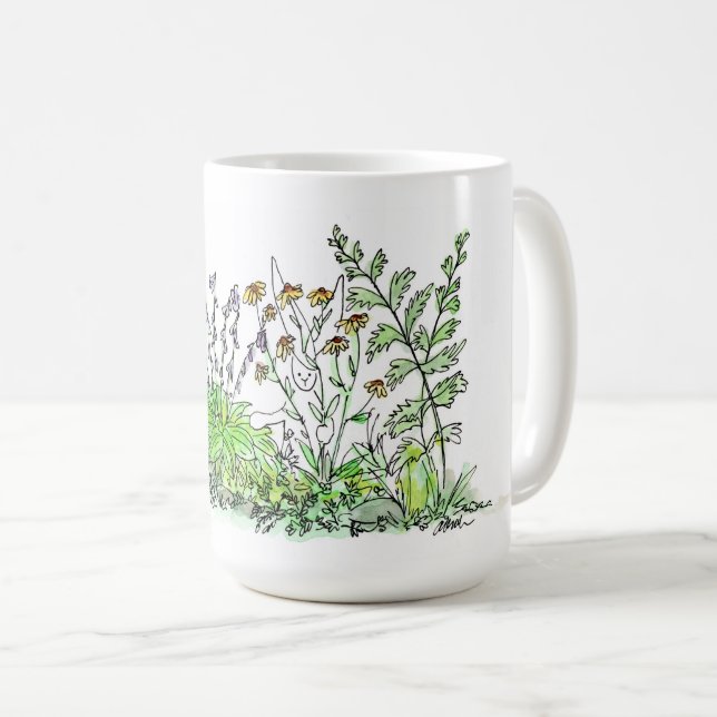 Mug Cachez dans les fleurs (Devant droit)