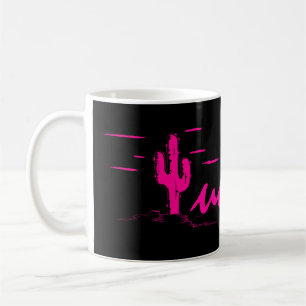 Mug Cactus au néon de Saguaro de nuits de désert de