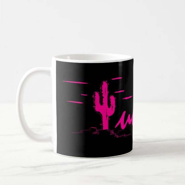 Mug Cactus au néon de Saguaro de nuits de désert de (Gauche)