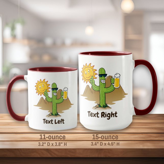 Mug Cactus avec bière (Créateur téléchargé)