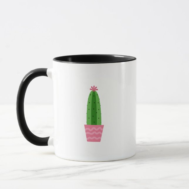 Mug Cactus botanique en pot rose (Gauche)