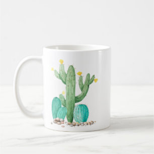 Mug Cactus Cactées Aquarelle Désert Sud-Ouest Succulen