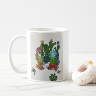 Mug Cactus dans les pots Art acrylique