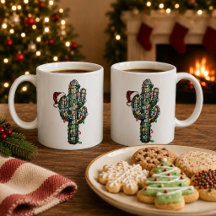 Cactus de Noël avec des lumières