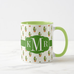 Mug Cactus et motif de point succulent de Polk