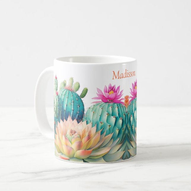 Mug Cactus Et Succulents Nommés (Devant gauche)