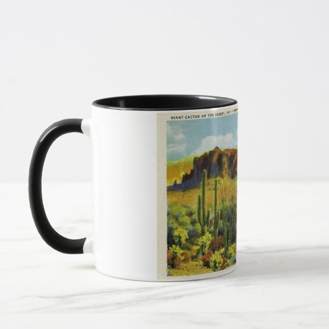 Mug Cactus géant dans le désert - carte postale (Gauche)