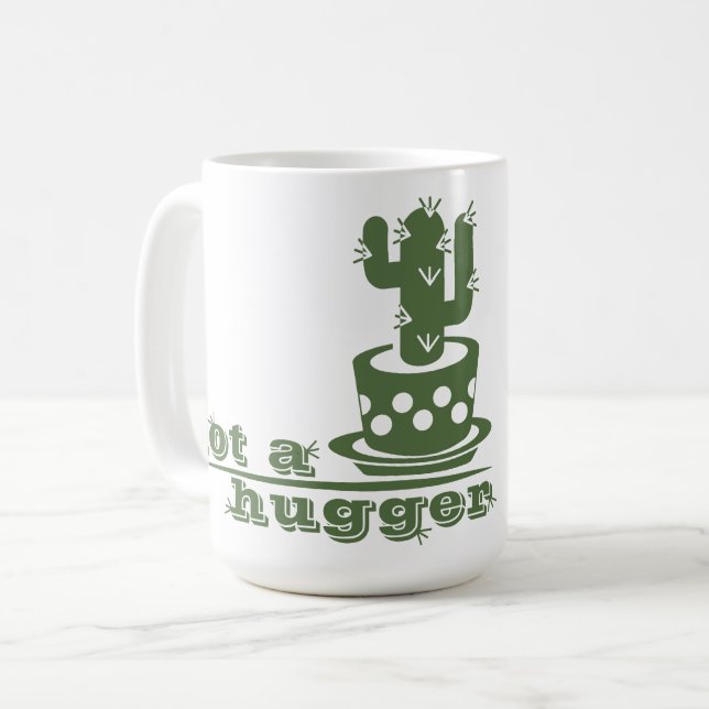 Mug Cactus Pas un gros cactus drôle dire (Devant gauche)