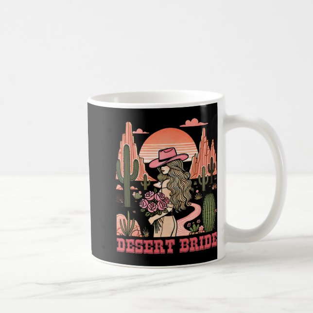 Mug Cactus Paysage Décor Mariée Coucher de soleil Chap (Droite)