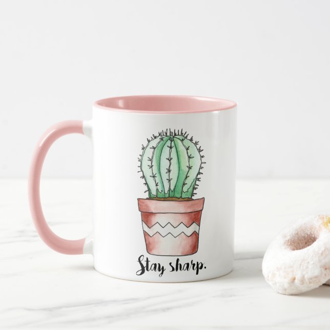 Mug Cactus Restez Vif (Avec donut)