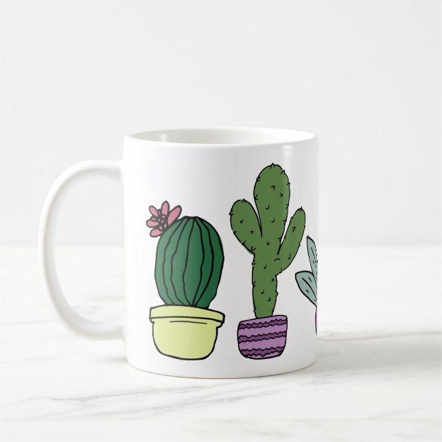 Mug Cactus Succulent Cactus Plante Cactus à pointes mi (Gauche)