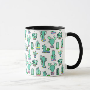 Mug Cactus vert en bon état et motif succulent de