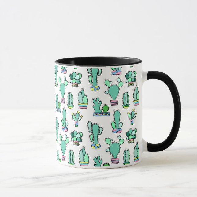 Mug Cactus vert en bon état et motif succulent de (Droite)
