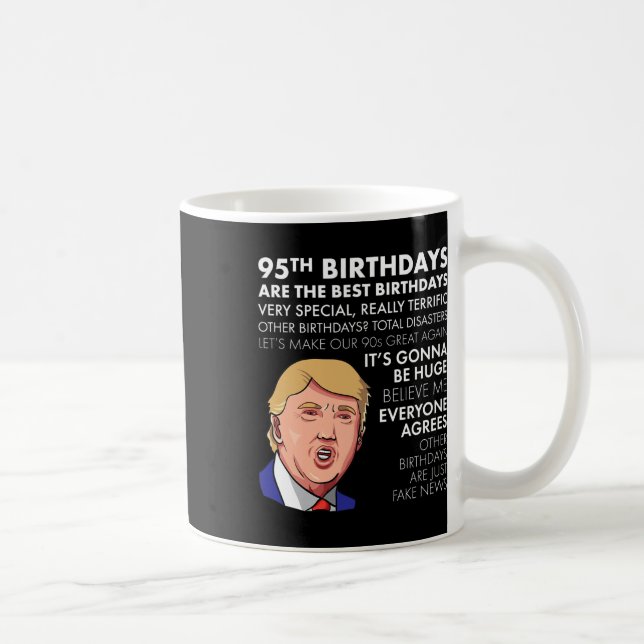 Mug Cadeau 95e anniversaire drôle de chemise de citati (Droite)