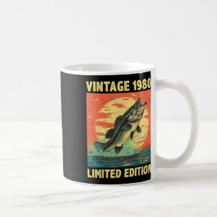 Mug Cadeau âgé de 45 ans 1980 Pêcheur Poisson 45e