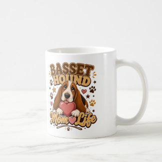 Mug Cadeau amateur de Basset Hound pour femmes - Maman
