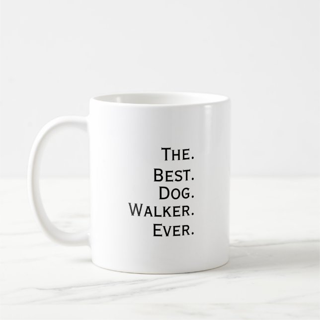 Mug Cadeau amusant 'La meilleure promeneuse de chiens  (Gauche)
