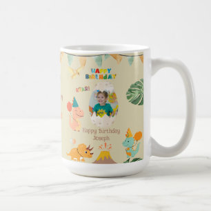 Mug Cadeau Anniversaire Dinosaure – Nom & Photo Pe