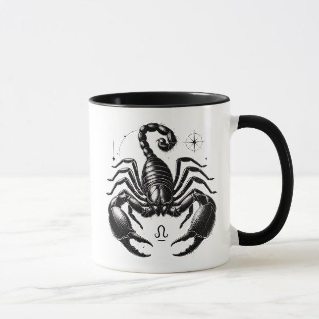 Mug Cadeau Astrologie Scorpion Zodiaque Scorpion (Droite)
