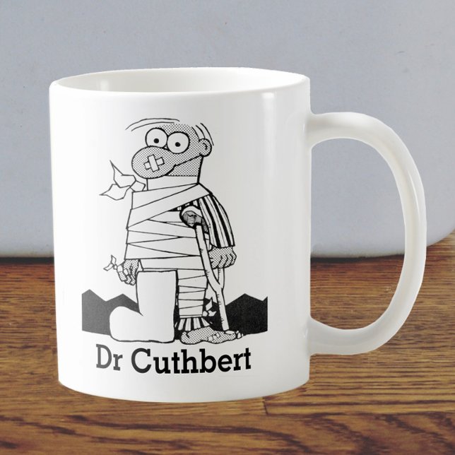 Mug Cadeau avec nom pour un Docteur - Homme en bandage (Créateur téléchargé)