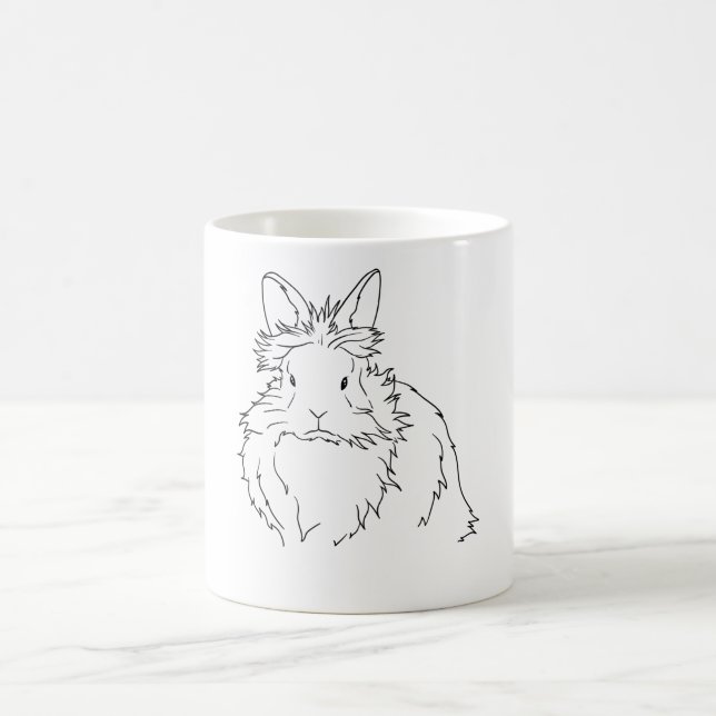 Mug Cadeau Black Lionhead Rabbit (Centre)