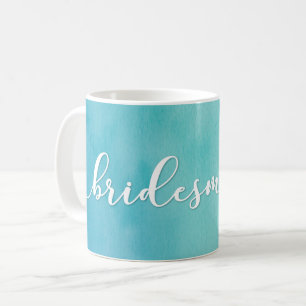 Mug Cadeau bleu et turquoise 1 de demoiselle d'honneur